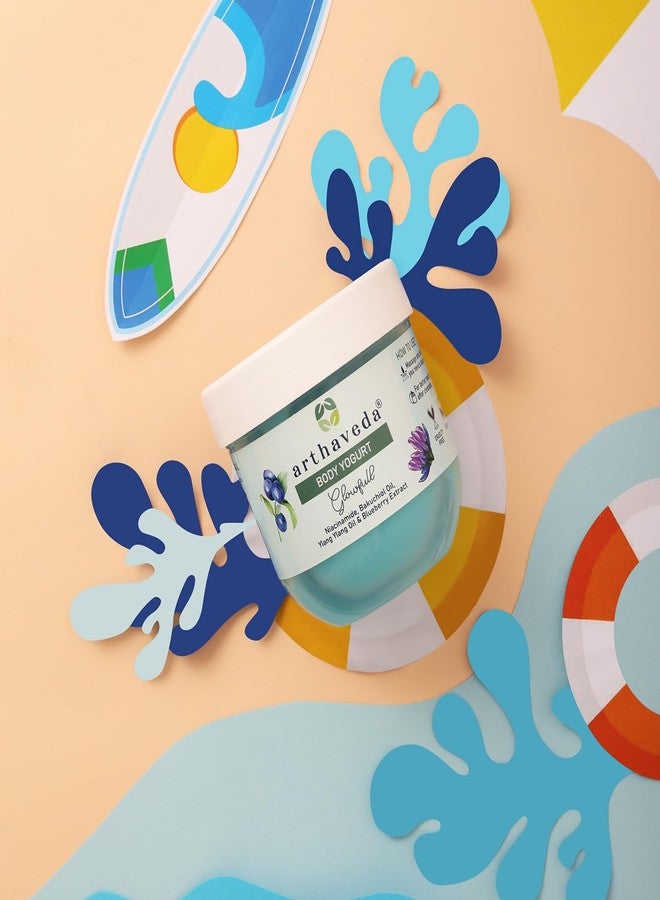 Arthaveda Body Yogurt (Glowfull) Ultra Hydration with Niacinamide, Bakuchiol oil, Ylang ylang Oil and Blueberry Extract | For Soft & Glowing Skin | 200 Gm - Image 1