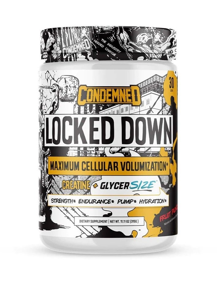 Condemned Laboratoriez Condemned Labz Locked Down Fruit Punch 30 Servings - Image 1
