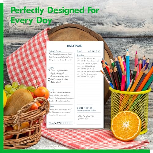 Gethelud 2 Pack Magnetic Planner Pad, What’s for Dinner & Daily Plan, Tear-off Weekly Meal Planning Grocery List Notepad, Family Dinner Menu Shopping List for Fridge, Whiteboard, 52 Sheets per Pad - Image 3