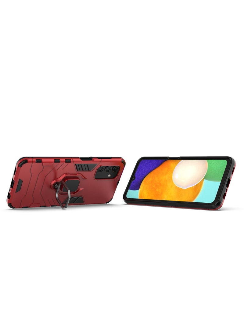 Red Samsung protective cover with ring bracket - Image 3