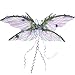 RENEMEGO Purple Fairy Wings Adult Women Butterfly Wings Mother Nature Costume Woodland Elf Wings with Purple Flowers Leaves and Vines for Renaissance Renfaire Party Favor Fantasy Photoshoot Cosplay - Image 3