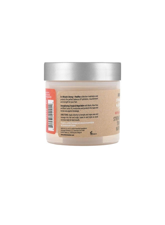 Dr. Miracle's Strong & Healthy Temple & Nape Balm. Contains Aloe Vera and Black Castor Oil for length retention and growth 6oz - Image 3