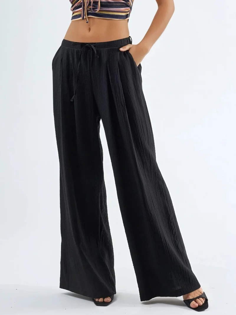 بوسيم BUSEM Wide Leg Drawstring Pants