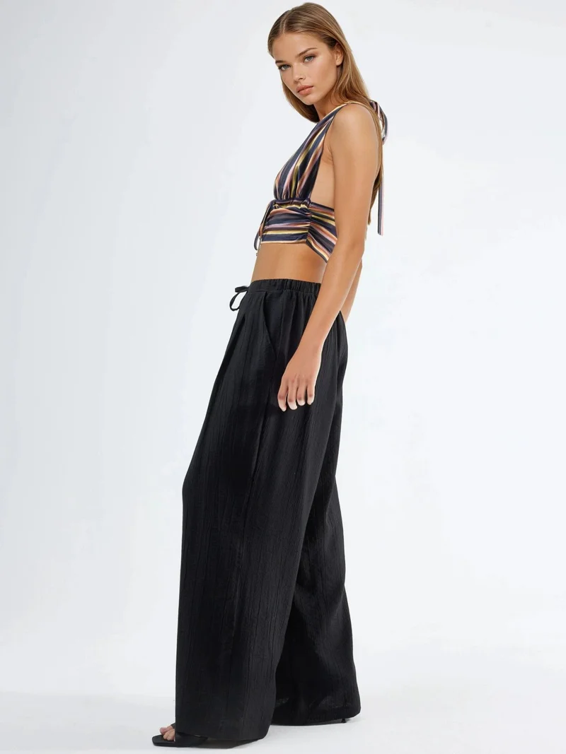 بوسيم BUSEM Wide Leg Drawstring Pants