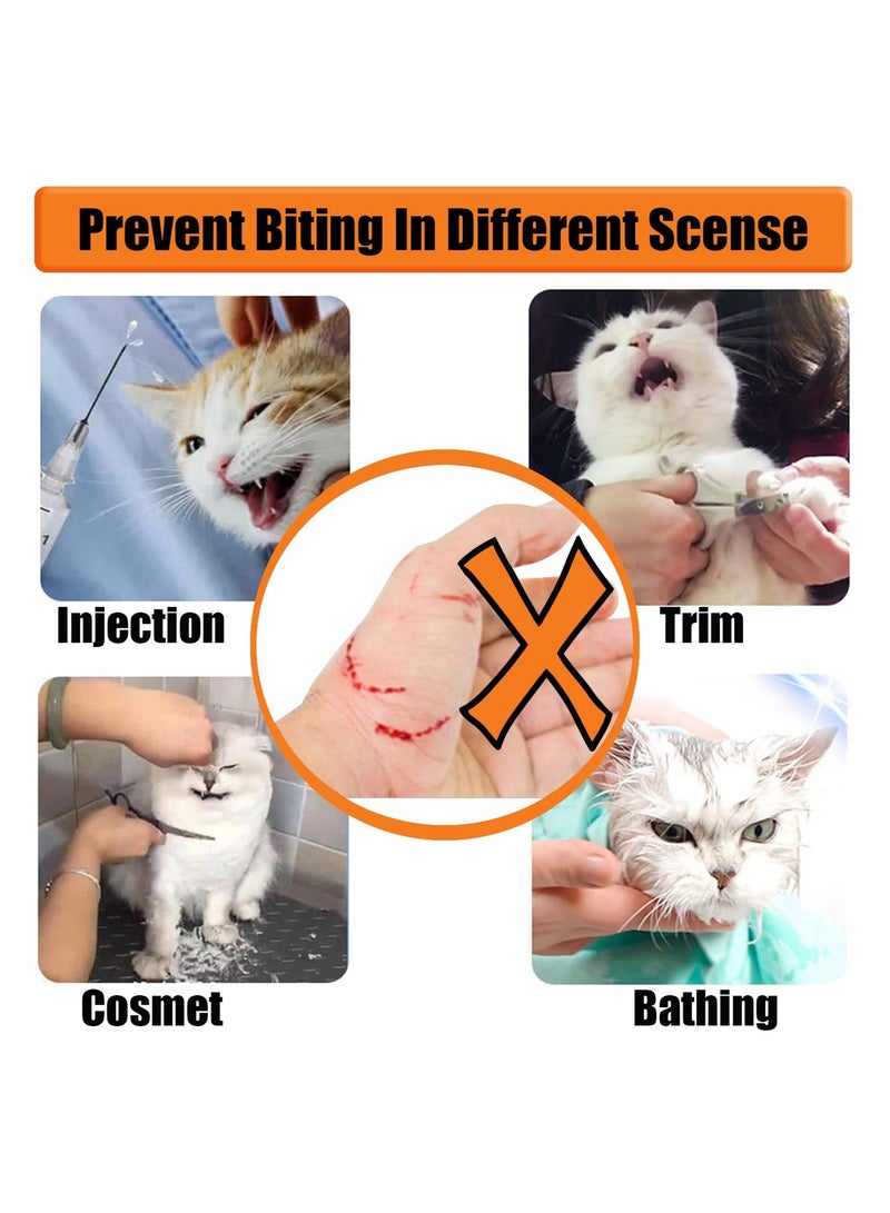 Excefore Cat Face Guard, Transparent Breathable Cat Face Mask, Cat Muzzle for Grooming, Anti-bite and Anti-licking Pet Mouth Cover, for Nail Trimming, Bathing (Size:M) - Image 2