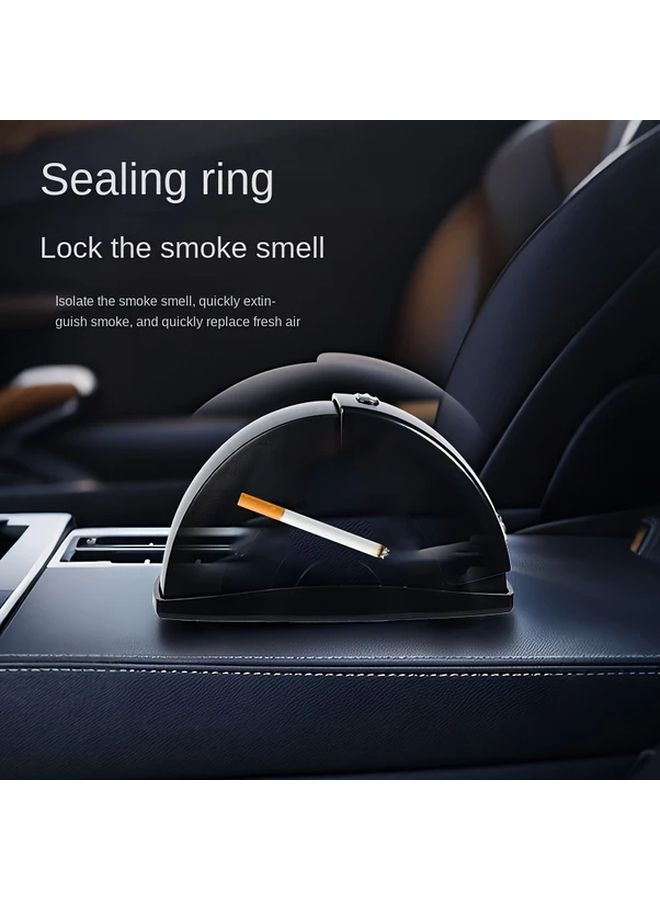 1 Pc Car Ashtray Black With Door Mount Heavy Duty Non Spill Design Easy Installation Cigarette Cigar Vape Pen Holder Compact Vehicle Accessory For Drivers - Image 3