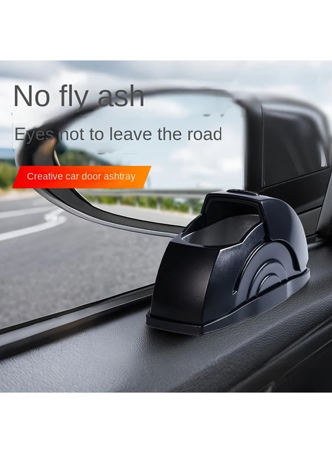 1 Pc Car Ashtray Black With Door Mount Heavy Duty Non Spill Design Easy Installation Cigarette Cigar Vape Pen Holder Compact Vehicle Accessory For Drivers - Image 5
