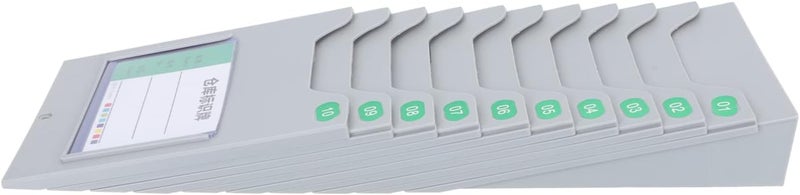 Time Card Rack 10 Slot Wall Mounted Time Card Holder Attendance Holder for Attendance Recorder Punch Time Office - Image 4