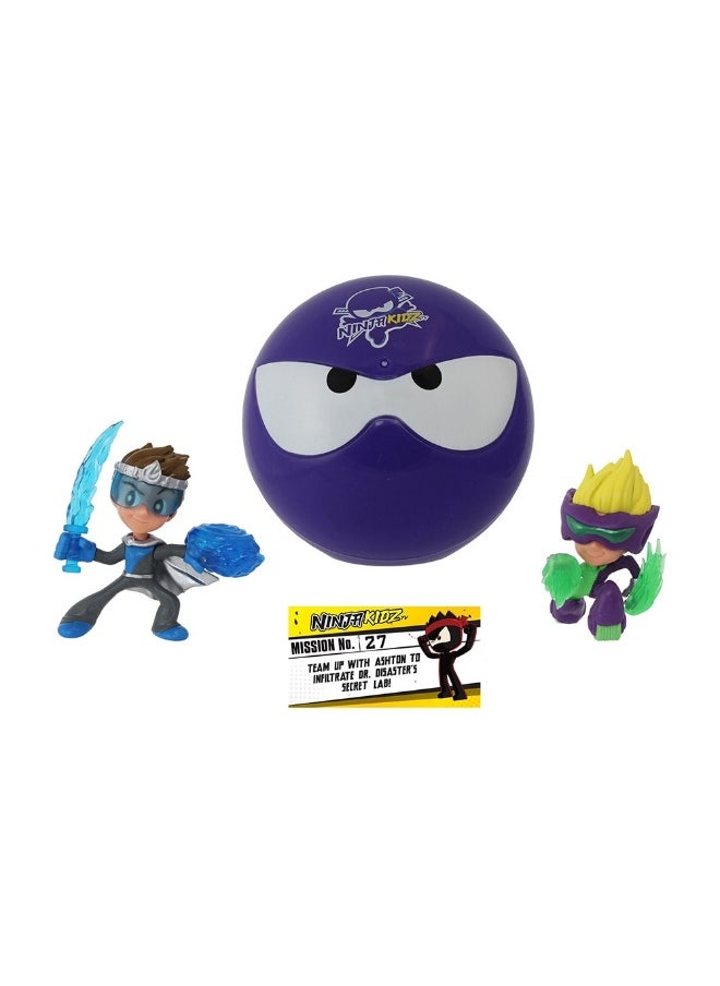 Ninja Kidz Mini Head S3 Collectible Mystery Ball  - Image 1