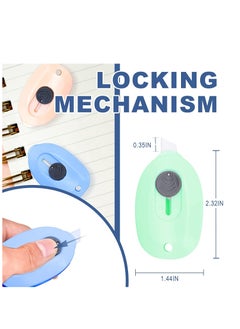 KASTWAVE 3pcs Portable Utility Knife Box Cutter Safety Package Box Opener Retractable Utility Ceramic Blades with Keychain  - Image 2
