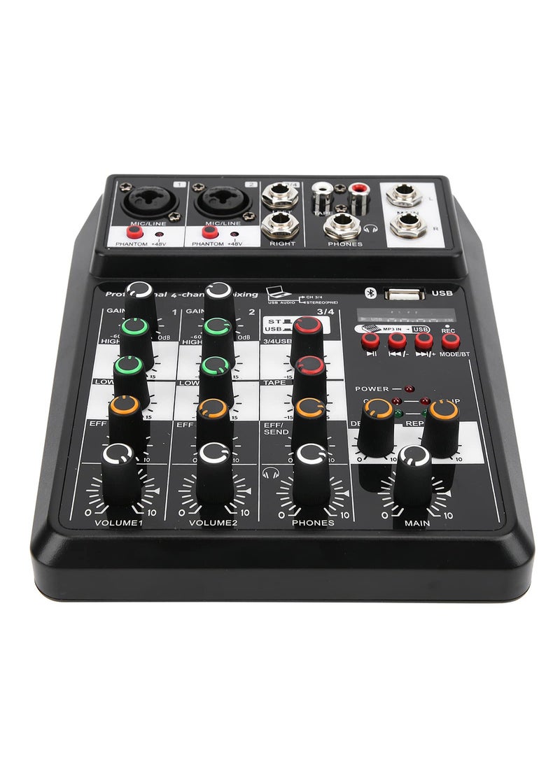 Mi VAZA - 4-Channel Audio Mixer - DJ Mixer - Multifunctional Sound Card with 48V Phantom Power - Portable Sound Mixer Board - Sound Console - Live Streaming Tool - Image 1