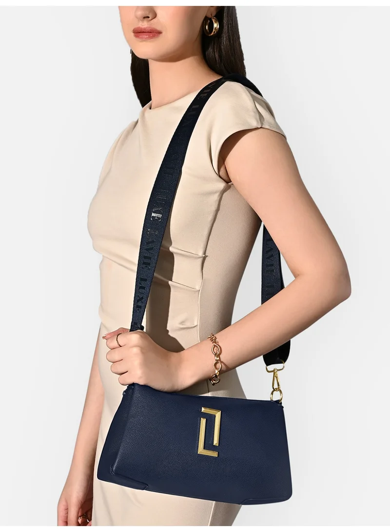 Lavie Luxe Women's Duo Lizzy 3 Compartment Sling Bag (Navy)