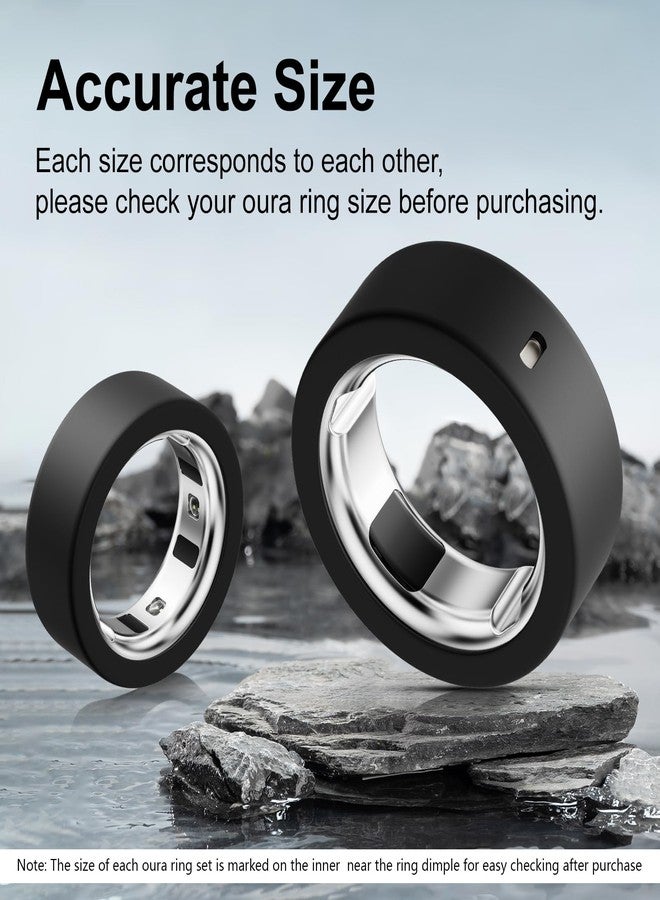 Hexasider 5 Pack Ring Cover Compatible with Oura Ring Gen 4/Oura Ring Gen 3 Horizon/Heritage, Silicone Anti-Scratch Case for Oura Ring Protector Accessories for Oura Size 5 - Image 2