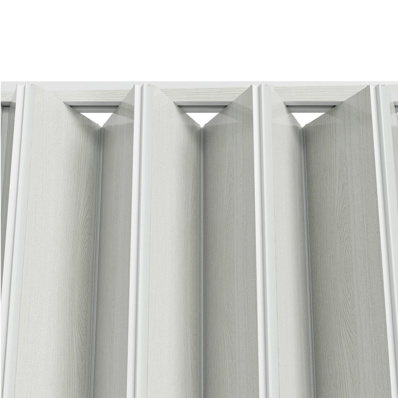 SmartStandard 36" x 80" Accordion Doors Interior, Double Walled Accordion Folding Doors for Closet, PVC Accordian Door for Doorway Bathroom Basement, Easy to Assemble, White Ash - Image 2