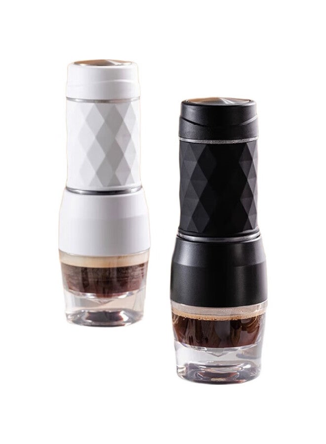 Zigo Portable Hand-Pressed Coffee Maker For Camping, Travel, Home Use, Elegant White - Image 1