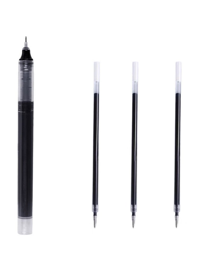 Lopet Black Pen, Rollerball Pen, Quick-Drying Signature Pen, 0.5Mm Gel Pen, Full Needle Tube Carbon Pen, Business Meeting Office Student Exam Writing Pen, 10 Pcs, Lt-0091 - Image 2