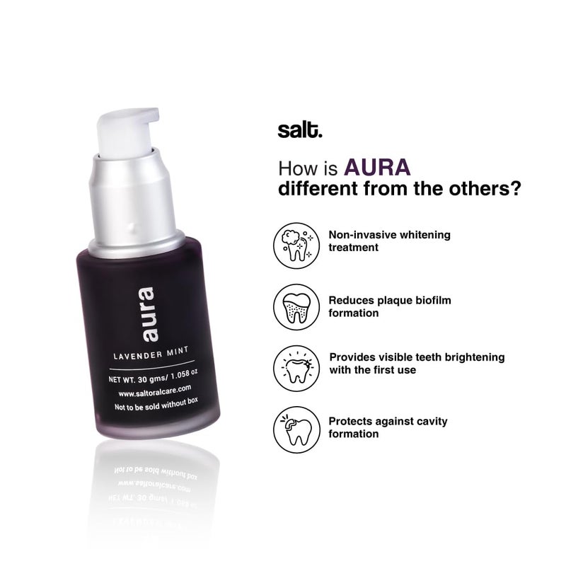 Salt. Oral Care Aura Colour Corrector Serum - Instant Teeth Whitening | Vegan & Fluoride-Free | Non-Invasive & Non-Abrasive | Neutralizes Yellow Tones | Natural Formula | 30ml - Image 3