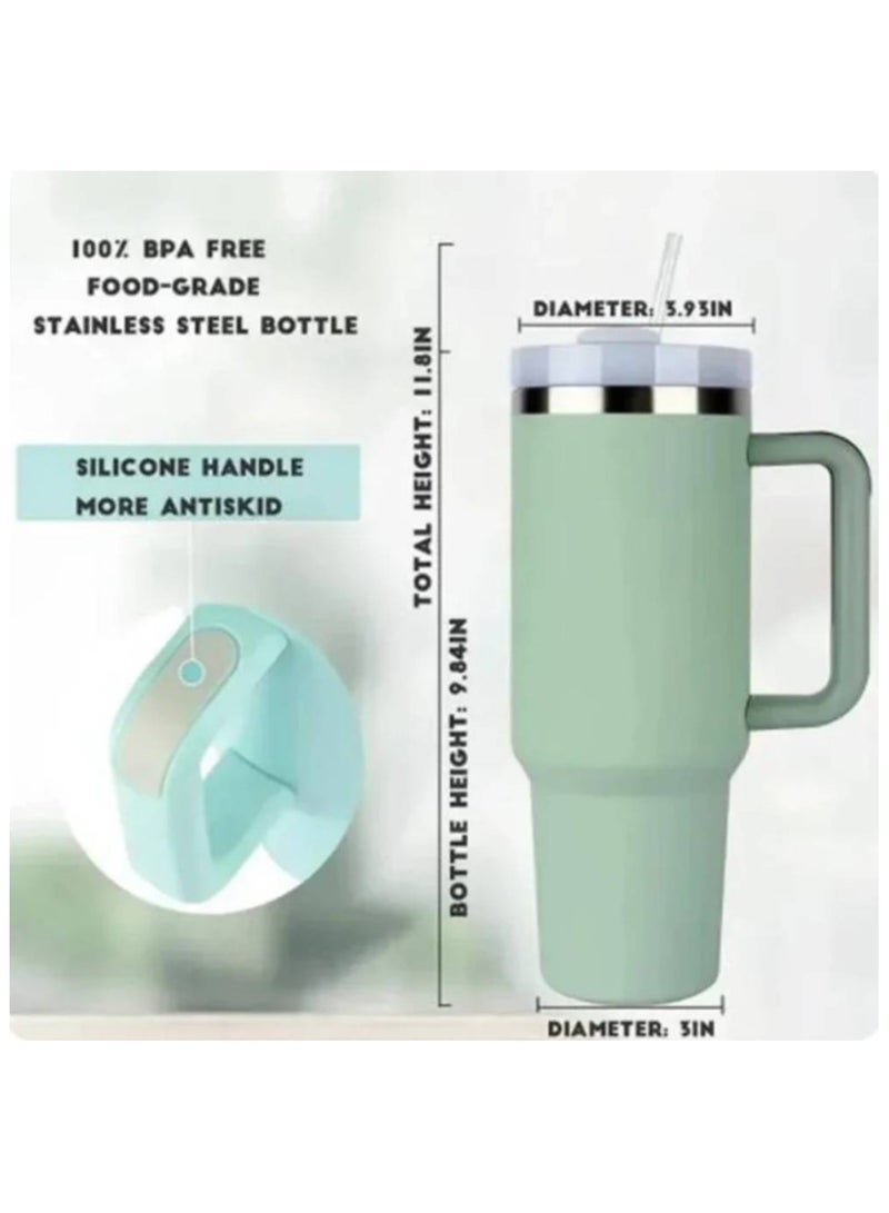 AROAQ 1000ML 304 Stainless Steel Insulated Water BottleThermal Coffee Car Cup Cold Hot Mugs Vacuum Flask With Handle Straw For Sport - Image 5