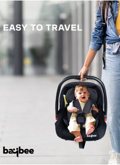 BAYBEE 3 in 1 Multi Purpose Baby Carry Cot n Car Seat with Handle, Canopy, Adjustable Handle, 3 Point Safety Belt Rocker for Infant Baby Carry Cot for New Born Baby 0 to 15 Months Black  - Image 3