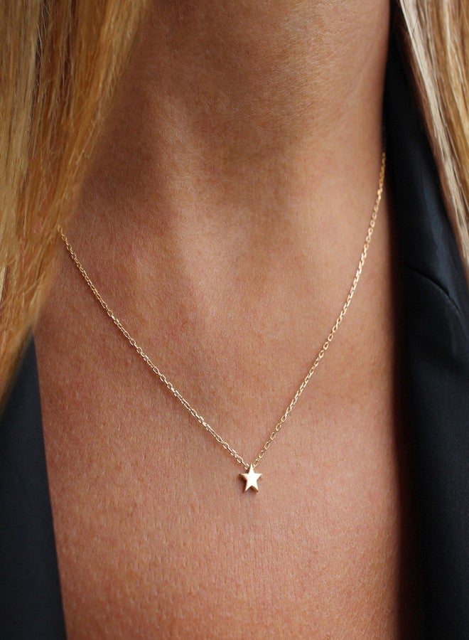 VRIUA Gold Necklace for Women - 14K Gold Plated Dainty Italian Horn Star of David Butterfly Bow Sun Lotus Volleyball Baseball Cowboy Boots Necklace Jewelry Everyday for Women, 16.5 inches (chain - Image 2