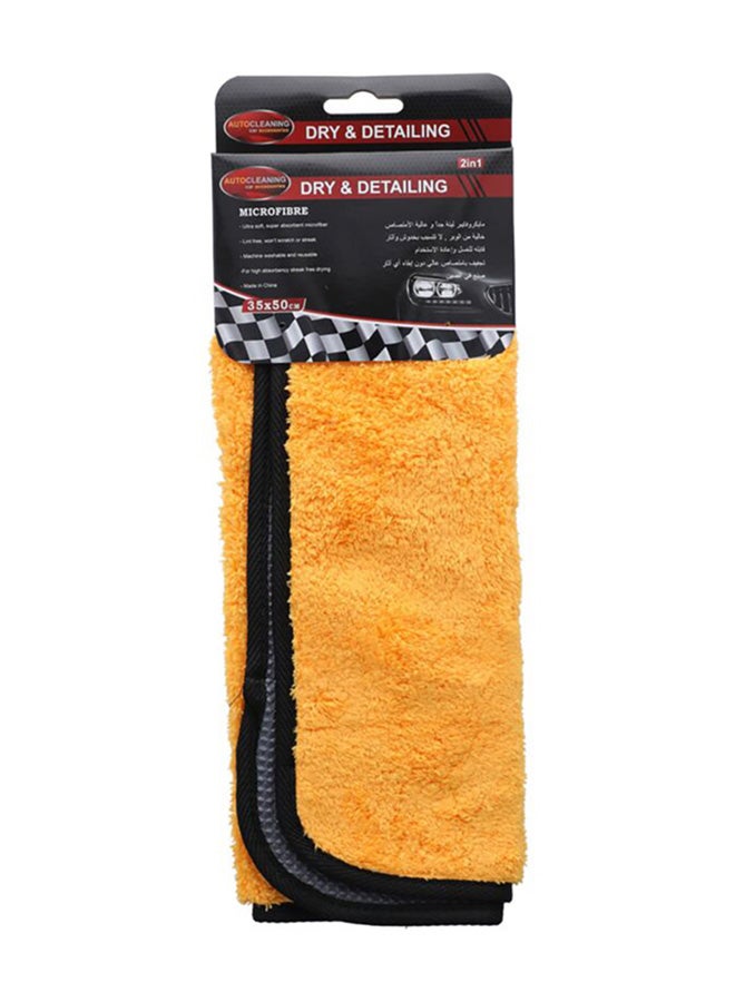 قماش 2 في 1 من المايكروفايبر للتجفيف والتفصيل من  برتقالي 35 x 50 سم - Image 4