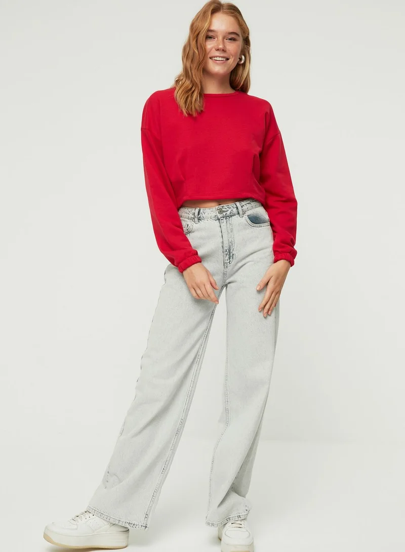 trendyol Crew Neck Knitted Sweatshirt