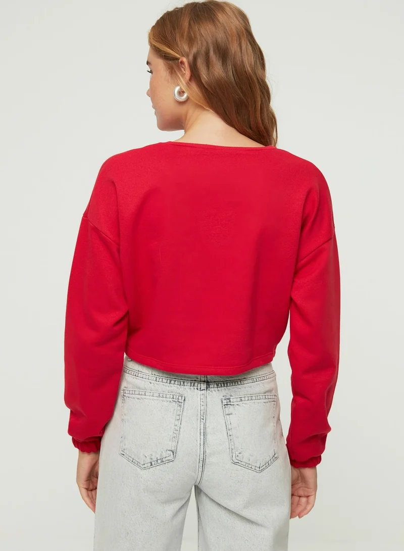 trendyol Crew Neck Knitted Sweatshirt