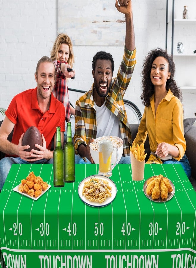 QZYL Football Party Decorations, Disposable Football Tablecloth, 2 PCS Football Table Runner, Football Theme Table Cloth, Plastic Football Party Table Cover for Game Day Touchdown Party Supplies - Image 5