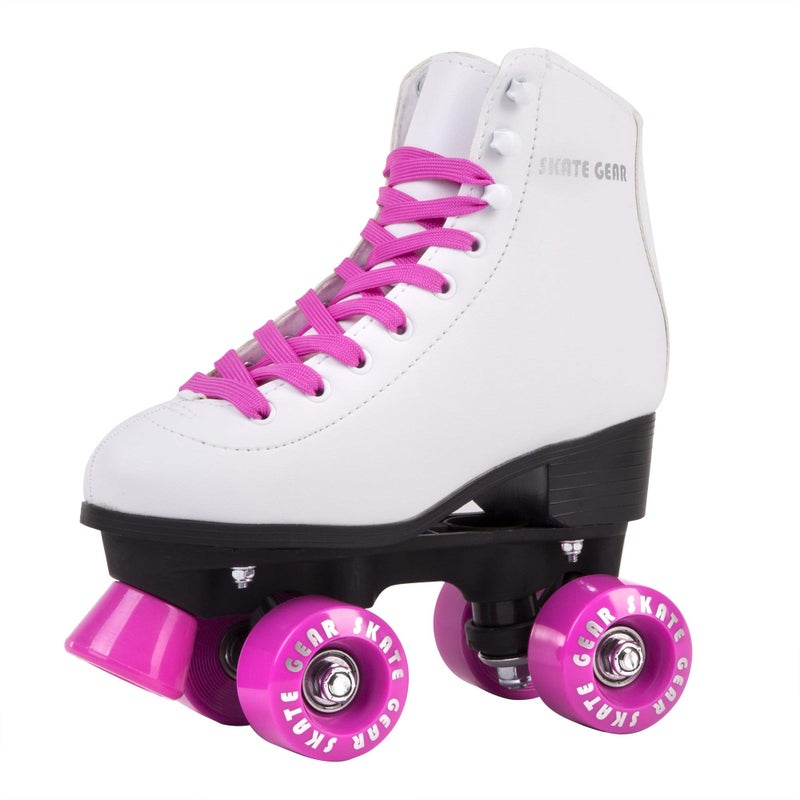Skate Gear Skate Gear Extra Support Quad Roller Skates for Kids and Adults (Pink  Youth 1)  - Image 3