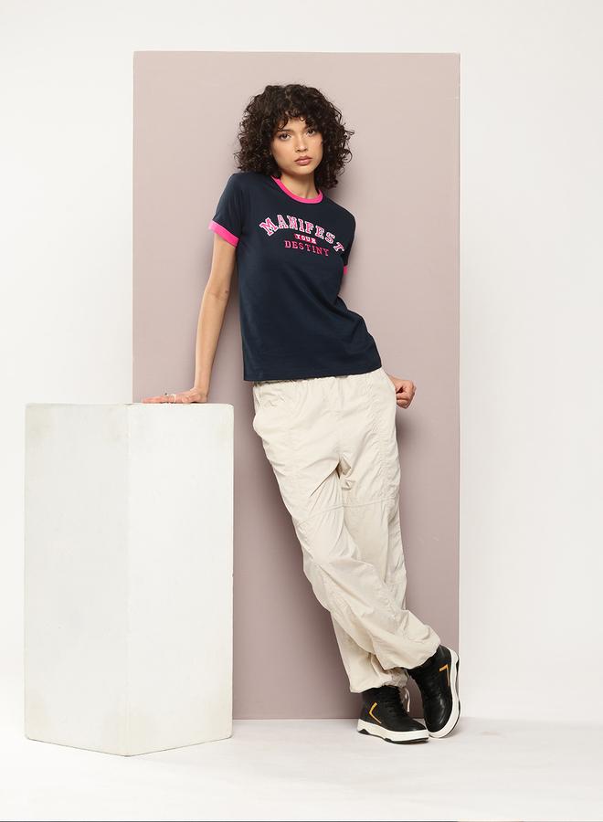 Dillinger Women Regular Fit Embroidery T-Shirt - Image 5