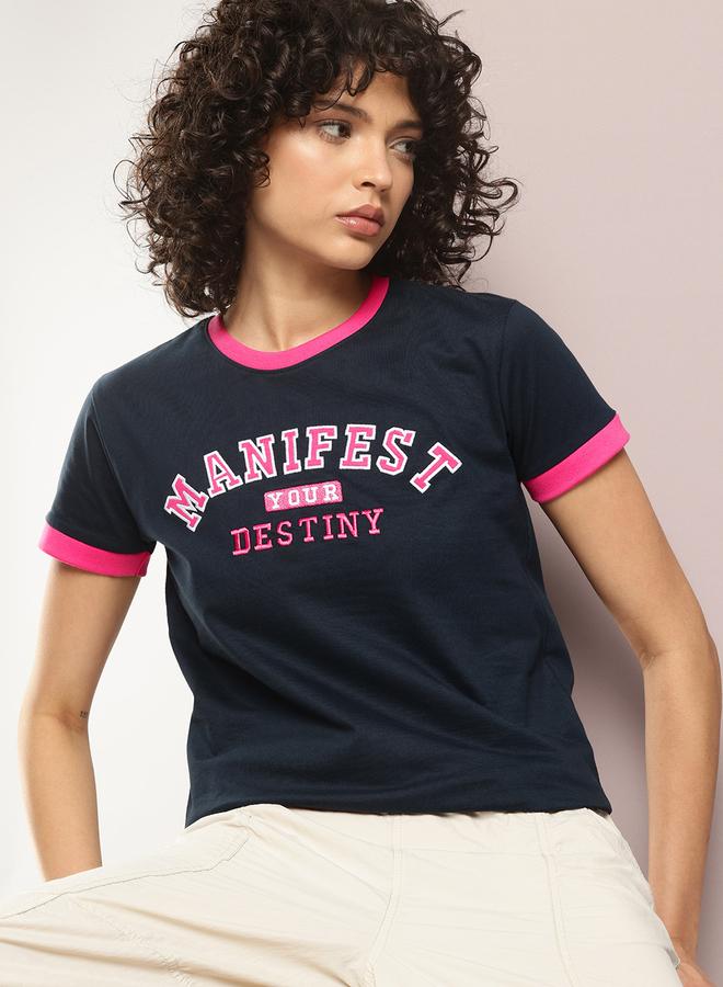 Dillinger Women Regular Fit Embroidery T-Shirt - Image 3