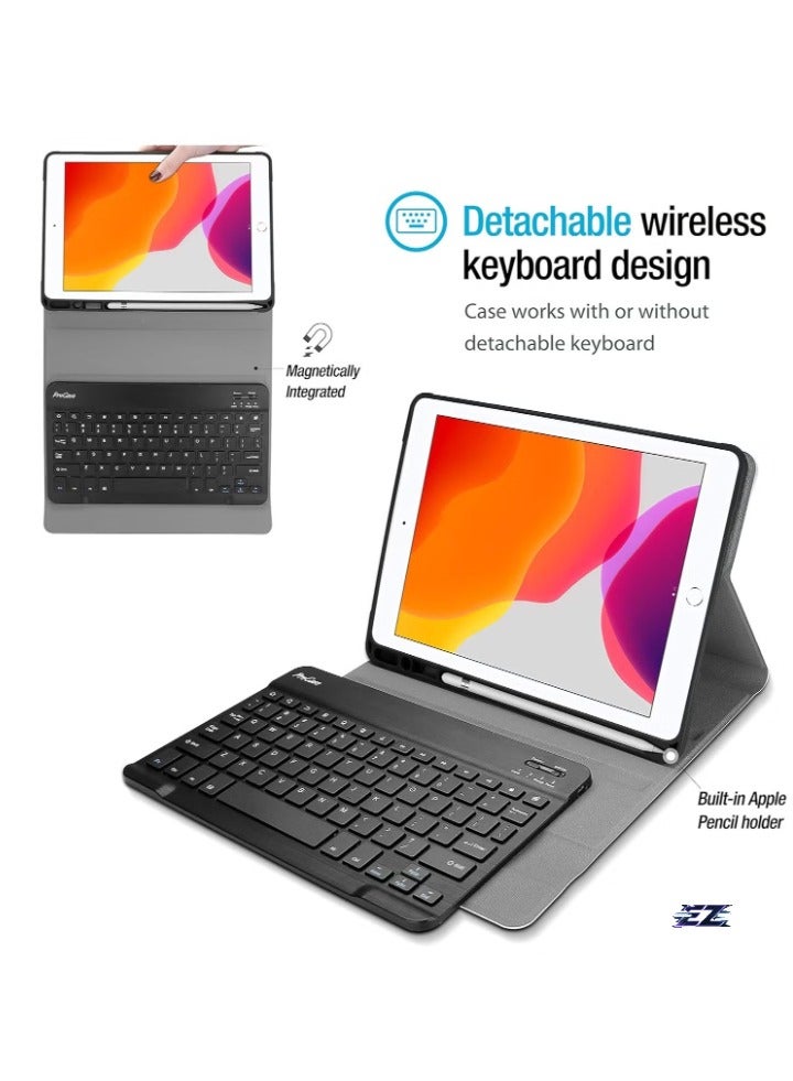 ELTRAZONE Keyboard Case for iPad 10.2 9th Generation 2021, 8th Gen 2020, 7th Gen 2019 – Wireless Magnetically Detachable Keyboard, Stand Folio Case for 10.2" iPad, Auto Sleep/Wake Feature - Image 2
