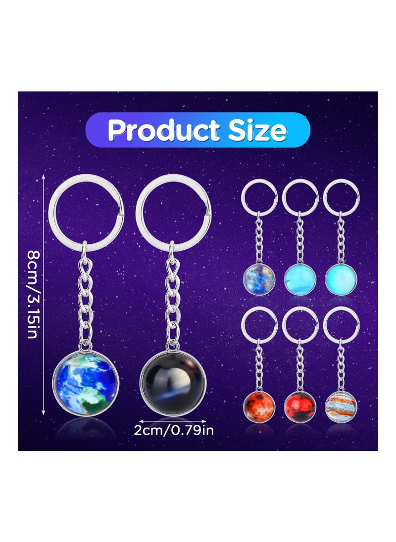 XiuWoo - MAKINGTEC Solar System Keychains, 8Pack Luminous Planets Keychain, Mini Planet Gift Galaxy Keychain Art Picture of Eight for Birthday Gifts Space Enthusiasts - Image 1