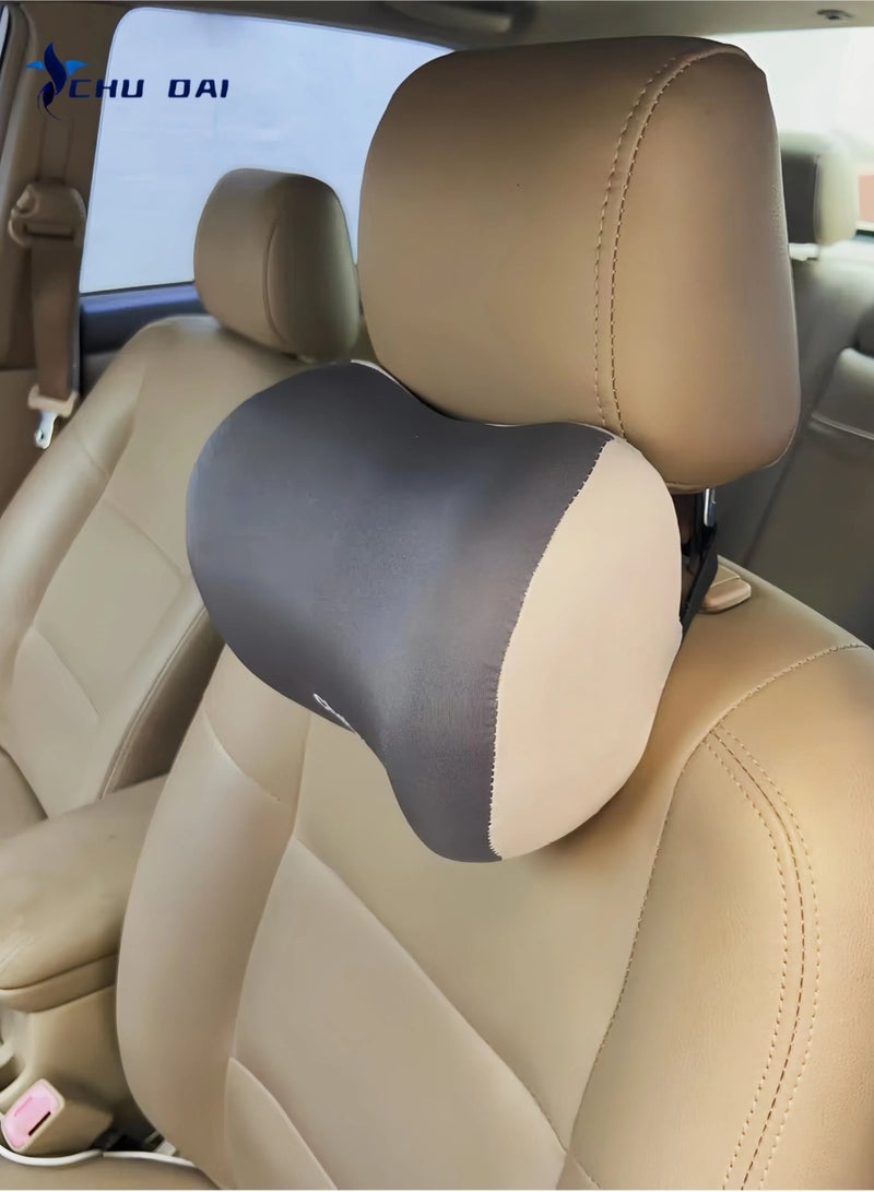 CHU DAI Car Neck Pillow for Driving Seat, Soft Memory Foam Headrest Pillow with Adjustable Strap and Removable Cover, Ergonomic Neck Support for Car, Office Chair, Gaming Chair - Image 2