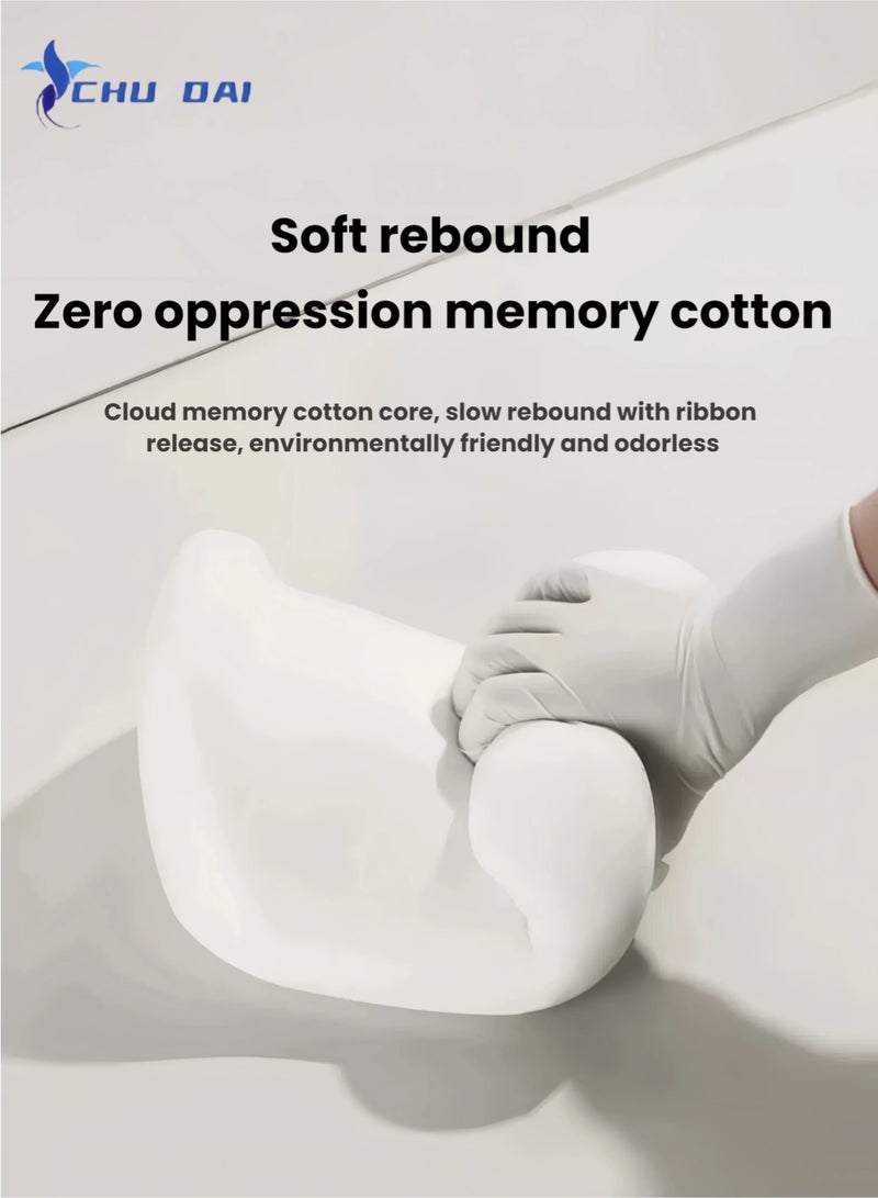 CHU DAI Car Neck Pillow for Driving Seat, Soft Memory Foam Headrest Pillow with Adjustable Strap and Removable Cover, Ergonomic Neck Support for Car, Office Chair, Gaming Chair - Image 4