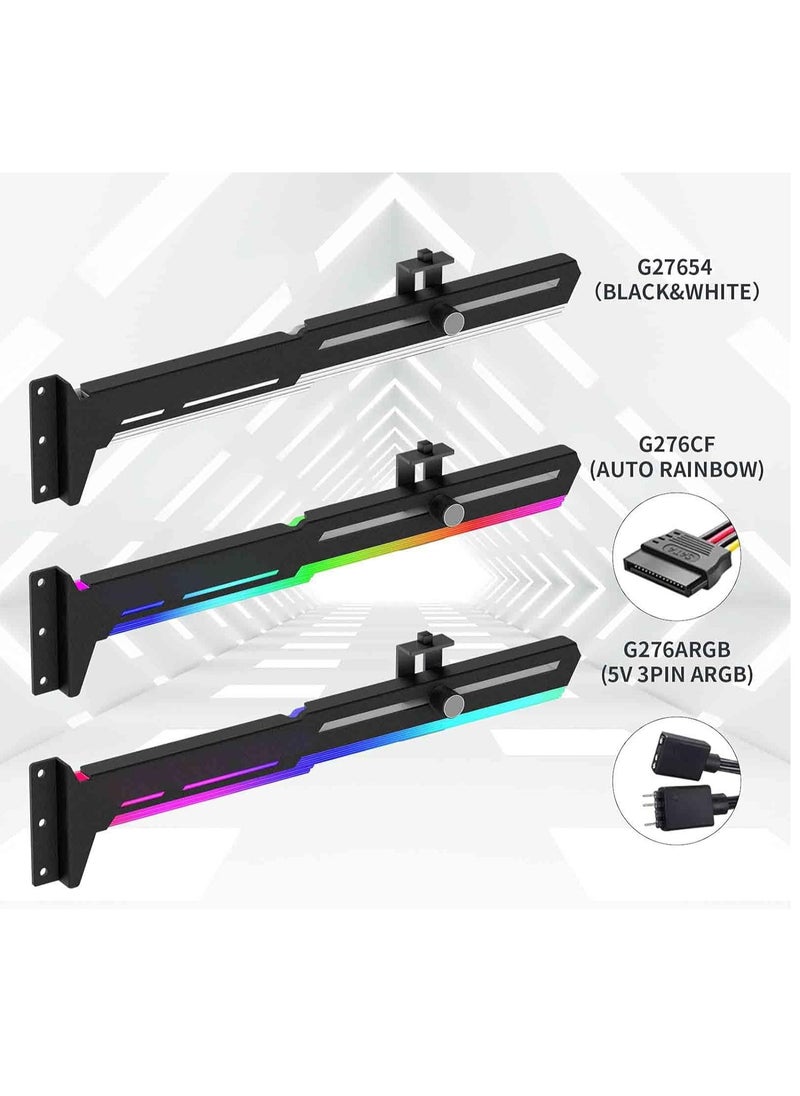 GPU Holder, Graphics Card GPU Support Video Card Holder Bracket, Video Card Sag Holder/Holster Bracket, Avoid bending the graphics card(ARGB LED)