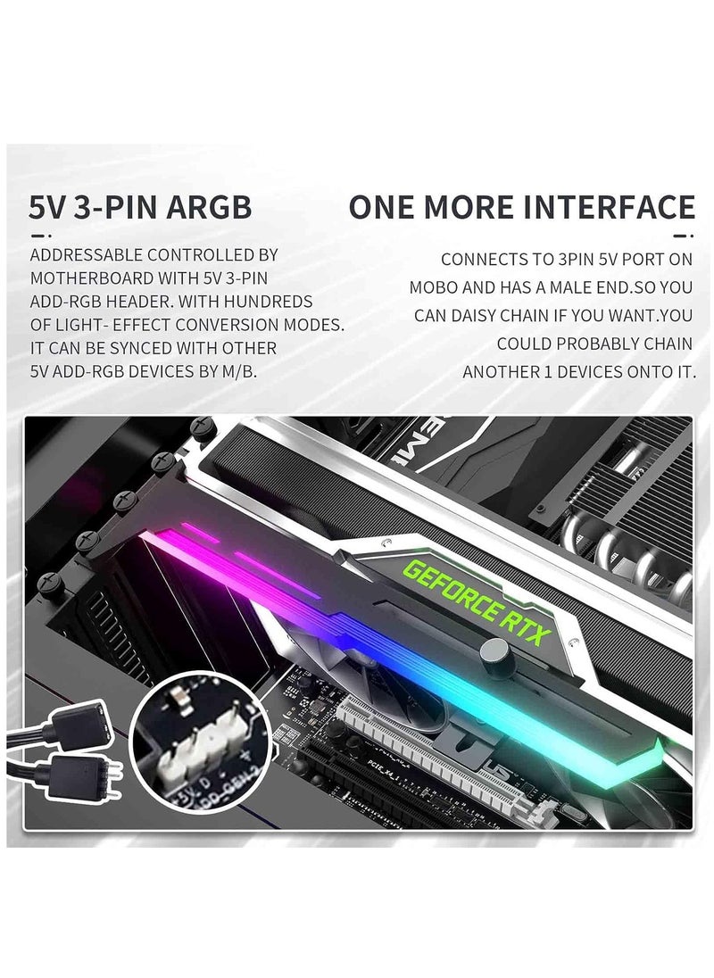 GPU Holder, Graphics Card GPU Support Video Card Holder Bracket, Video Card Sag Holder/Holster Bracket, Avoid bending the graphics card(ARGB LED)