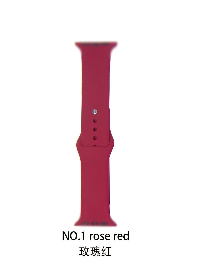 Generic - Apple Watch Band 41mm Soft Silicone Sport Band Replacement Wrist Strap Compatible for iWatch Apple Watch Series 7 Nike+,Sport,Edition - Image 1