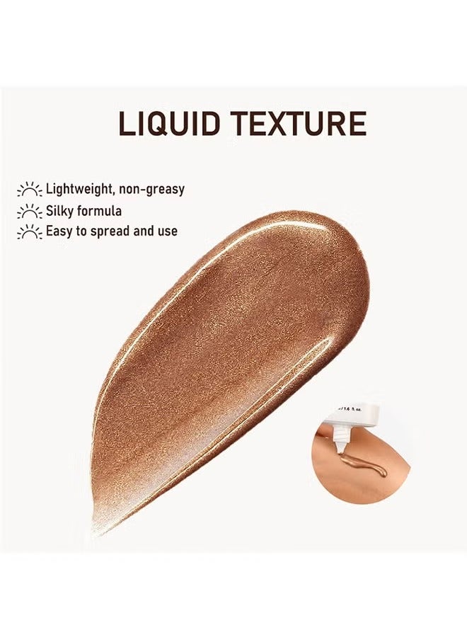 lakerain Glow Bronzing Drops,Super Glow Face Bronzing Drops, Liquid Bronzing Drops for Face & Skin, Natural Sun Kissed Bronzing Drops, Natural Glow Foundation Enhancer #04 Rich Bronze Glow - Image 2