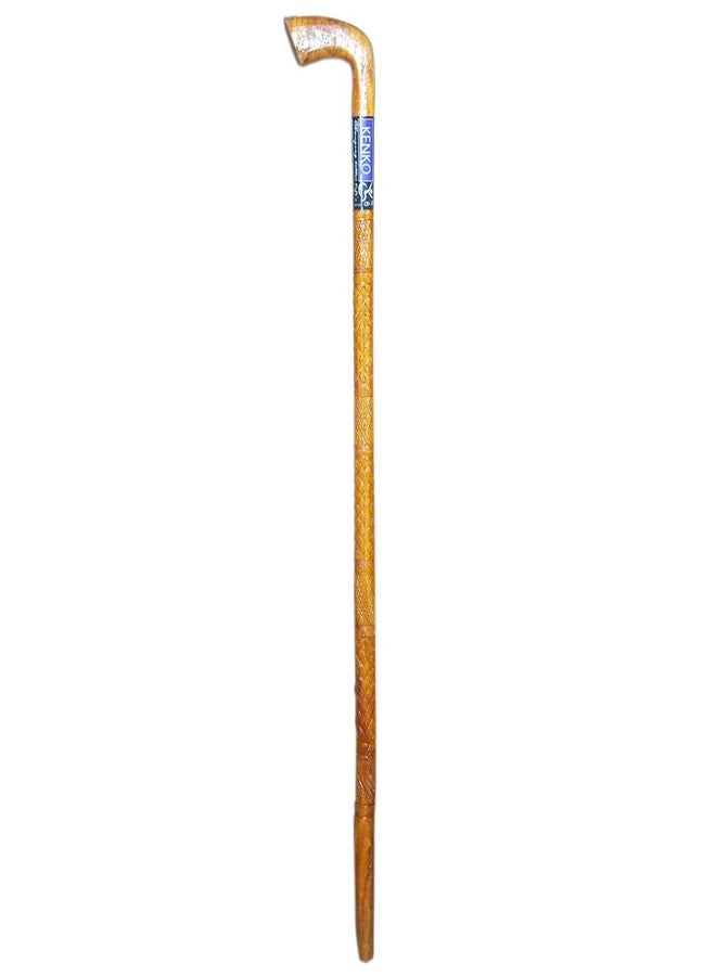 KENKO Mobility One Piece Hand Made Wooden Walking Cane Walking Stick - Image 2