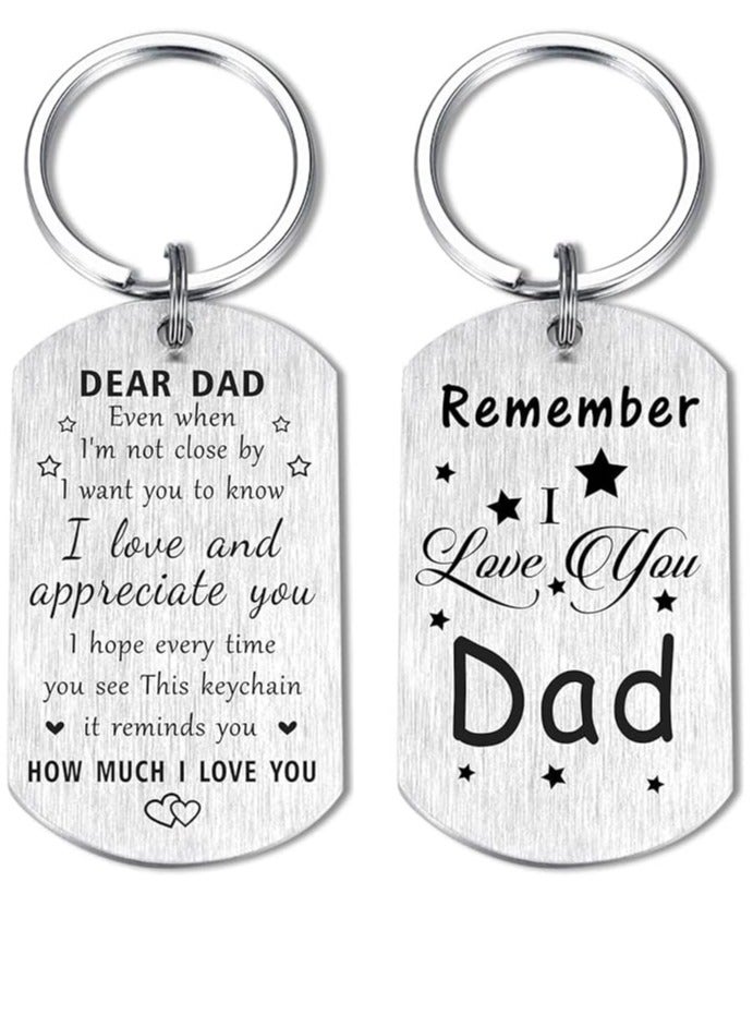 Excefore Dad Birthday Gifts for Dad Keychain - Remember I Love You Dad Gifts, Meaningful Dad Birthday Present from Daughter - Image 1
