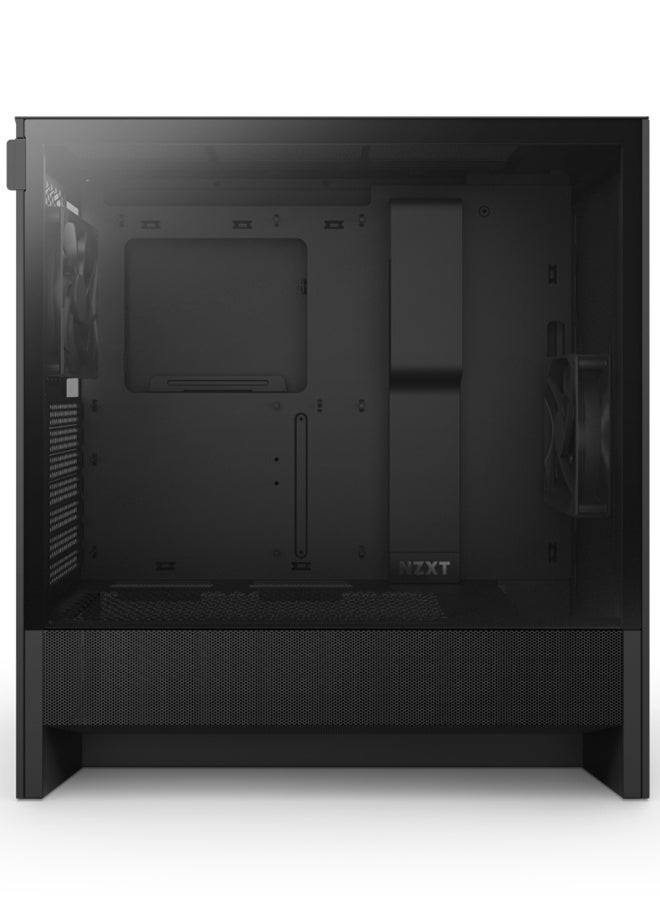 NZXT H5 Flow Compact Mid-Tower ATX Airflow Case, More Air to the GPU, Fits Large Radiators, Optimized for Airflow, Pre-Installed Fans, Easy Cable Management, Tool-less Access, Strong and Sleek, CC-H52FB-01  - Image 2