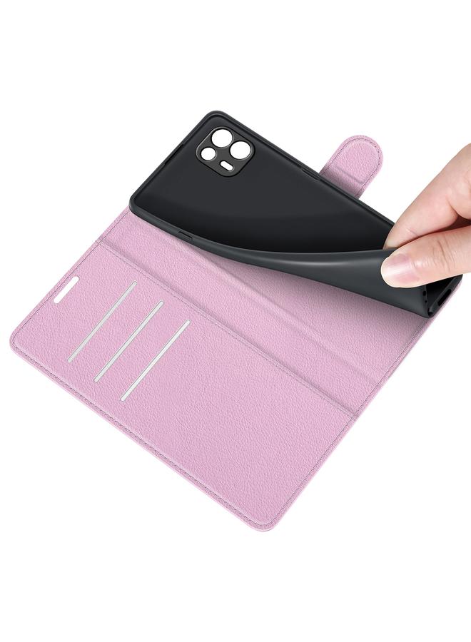 اس-توب جراب لهاتف Motorola Edge 20 lite 5G، جراب واقٍ أفقي قابل للطي من نسيج الليتشي مع حامل وفتحات للبطاقات ومحفظة - Image 5