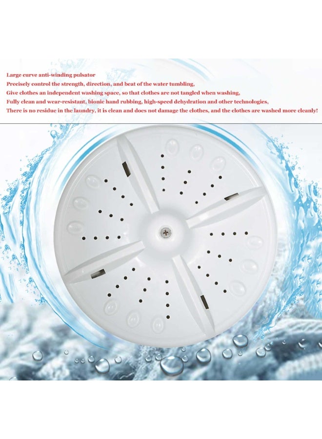 Bolivia's Portable Washing Machine,Mini Semi-automatic Laundry Washer with Dehydration Mode, Single Tub Washing Machine with Timer Control and Drain Hose(Color:White) - Image 3