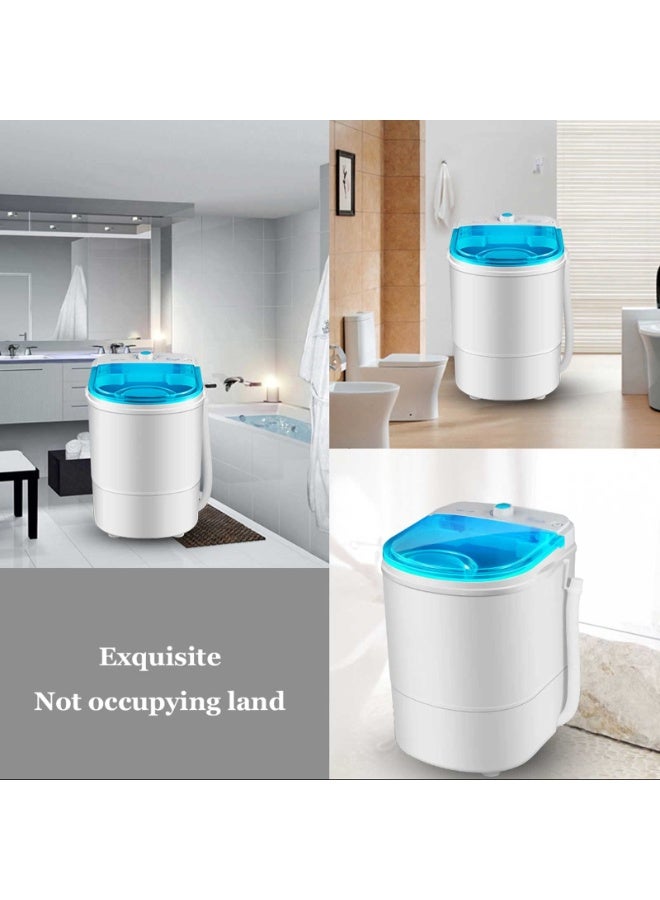 Bolivia's Portable Washing Machine,Mini Semi-automatic Laundry Washer with Dehydration Mode, Single Tub Washing Machine with Timer Control and Drain Hose(Color:White) - Image 5
