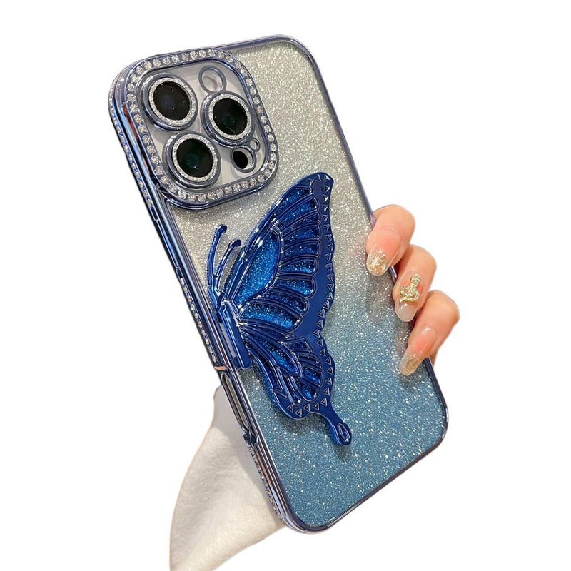 TPU Protective Case for iPhone 17 / 17 Air / 17 Pro / 17 Pro Max with Drop Protection and Kickstand plus Shockproof plus Scratch Resistant in Blue - Layan Lure - Image 1