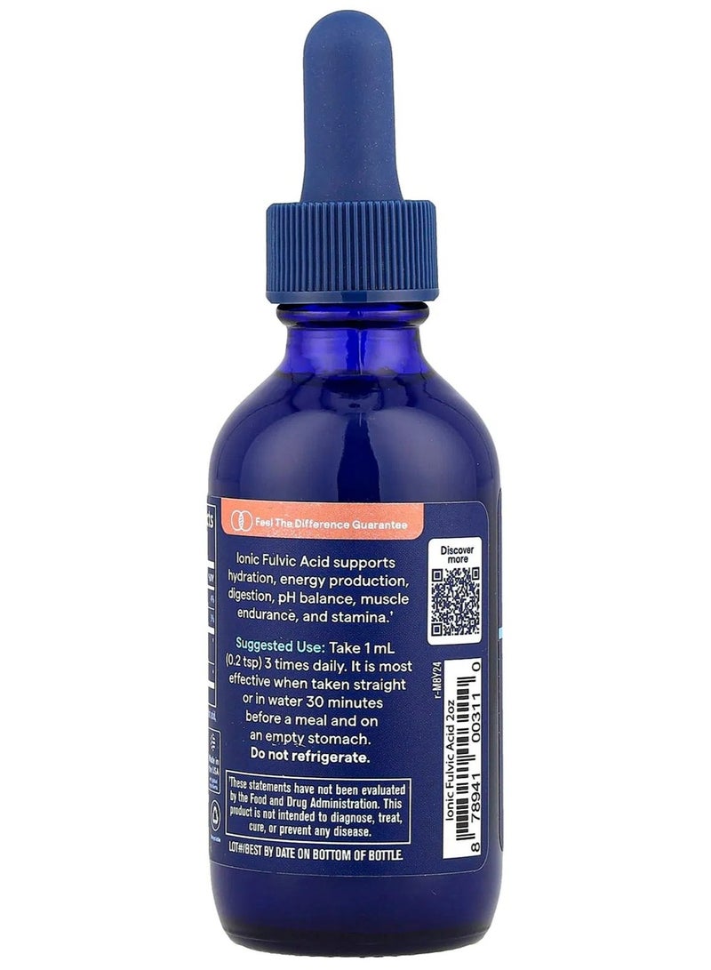 Trace Minerals Trace Ionic Fulvic Acid Liquid Mineral Supplement, 250mg Per Serving, 59ml - Image 1