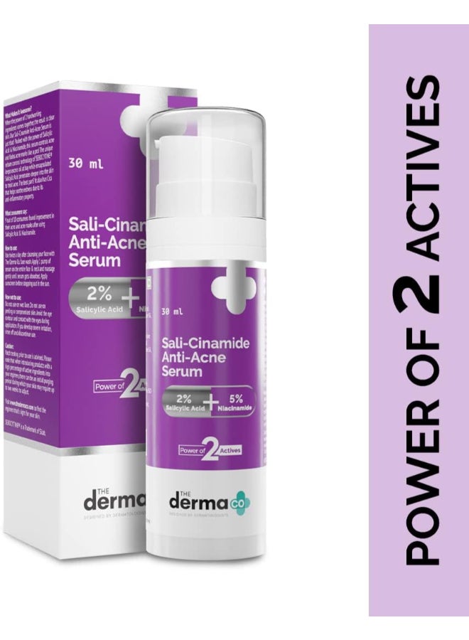 THE derma Co Sali-Cinamide Anti-Acne Face Serum with 2% Salicylic Acid And 5% Niacinamide for Acne And Acne Marks - 30ml  - Image 2