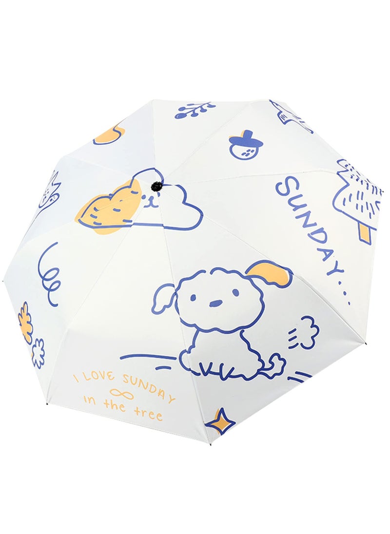 KASTWAVE - Folding Umbrella, Windproof Travel Umbrella Lightweight Compact Folding Collapsible Small Light, Strong, Mini, Portable Umbrella Kids Umbrella for Boys Girls - Image 1