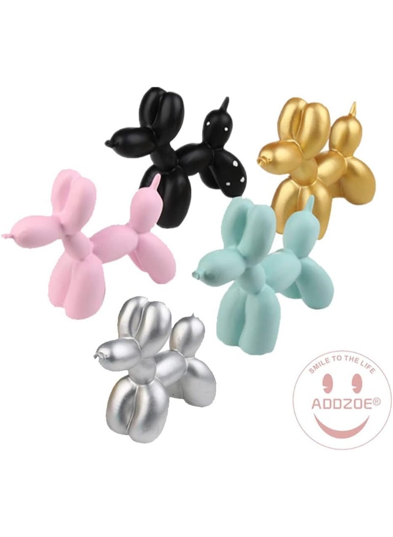 Resin Balloon Dog Sculpture, Mini 10cm Creative Animal Figurine, Modern Desktop Ornament for Home Office Living Room Decor - Image 2